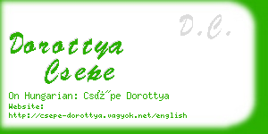 dorottya csepe business card